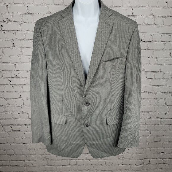 Michael Kors Grey 2 Button Double Vented Notch Blazer Sport Coat Size 44L - Picture 1 of 15